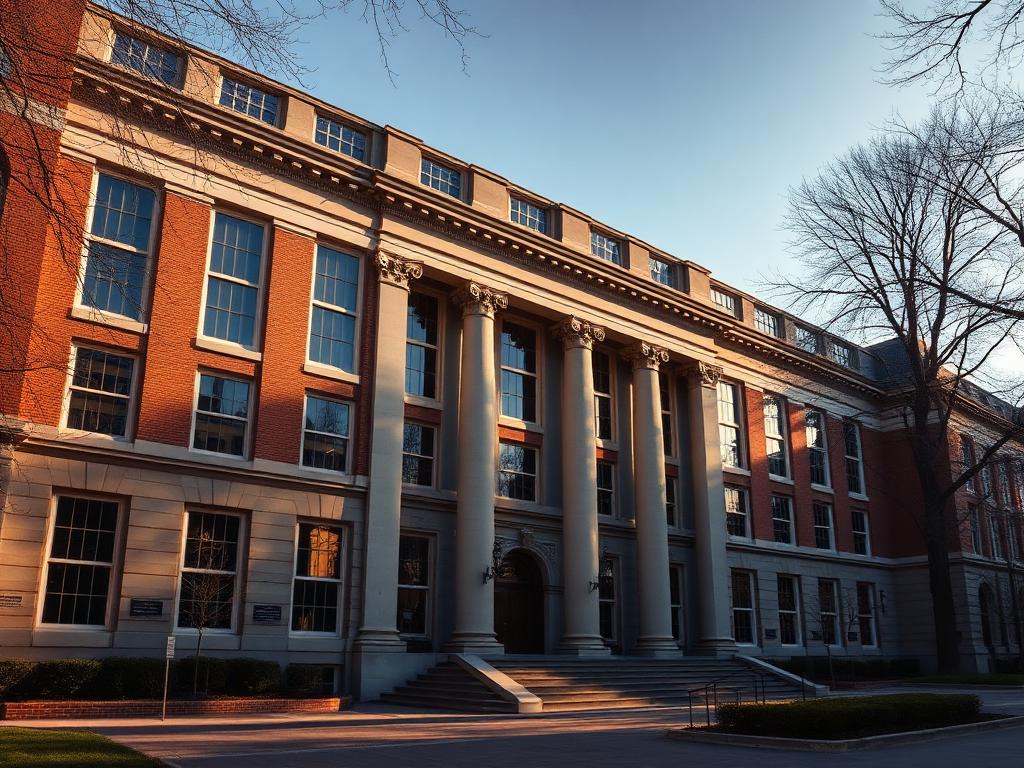 Business photo illustration accompanying the story: HBS Alumni Launch $4B Founders Fund, Targeting Defense and Climate
